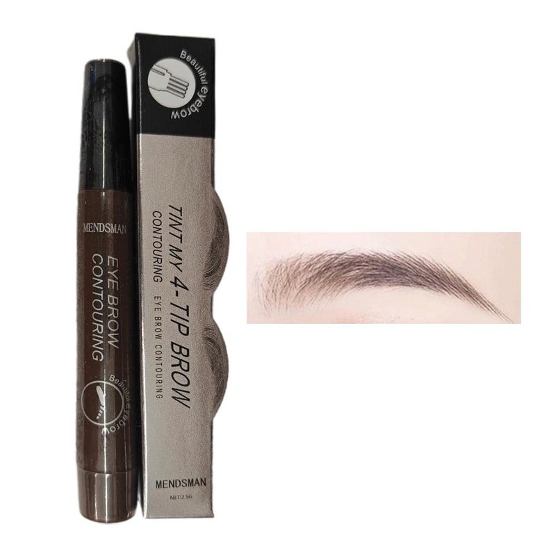 Defines individual hairs with a four-pronged, natural-looking liquid brow pencil. Long-lasting, smudge-proof, waterproof, sweatproof, and fade-resistant.